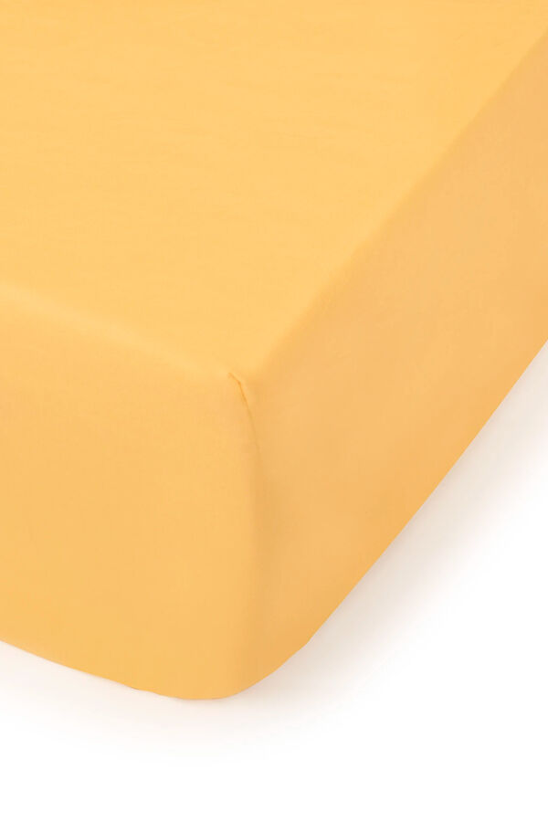 Textura Bajera algod&oacute;n org&aacute;nico. Cama 80-90cm. amarillo