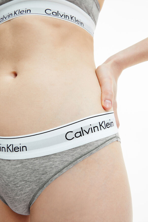 Calvin Klein Cuequinhas cós elástico Modern Cotton cinzento