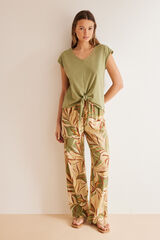 Women'secret Set 100% algod&oacute;n print tropical kaki