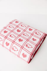 Women'secret Manta s&uacute;per suave cuadros Snoopy blanco