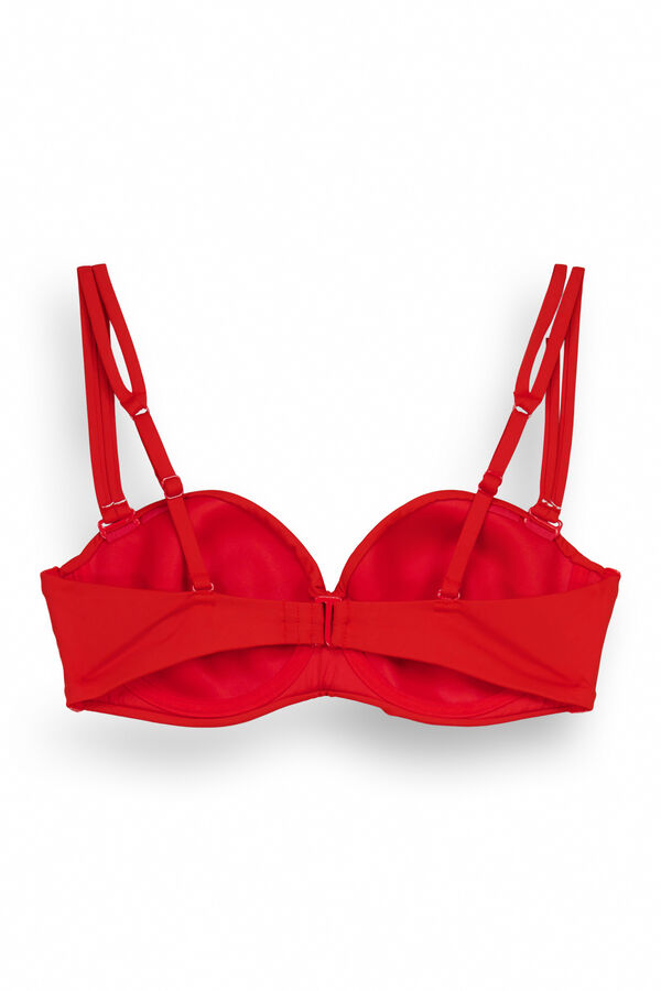 Women'secret Top bikini bandeau cruce rojo rojo