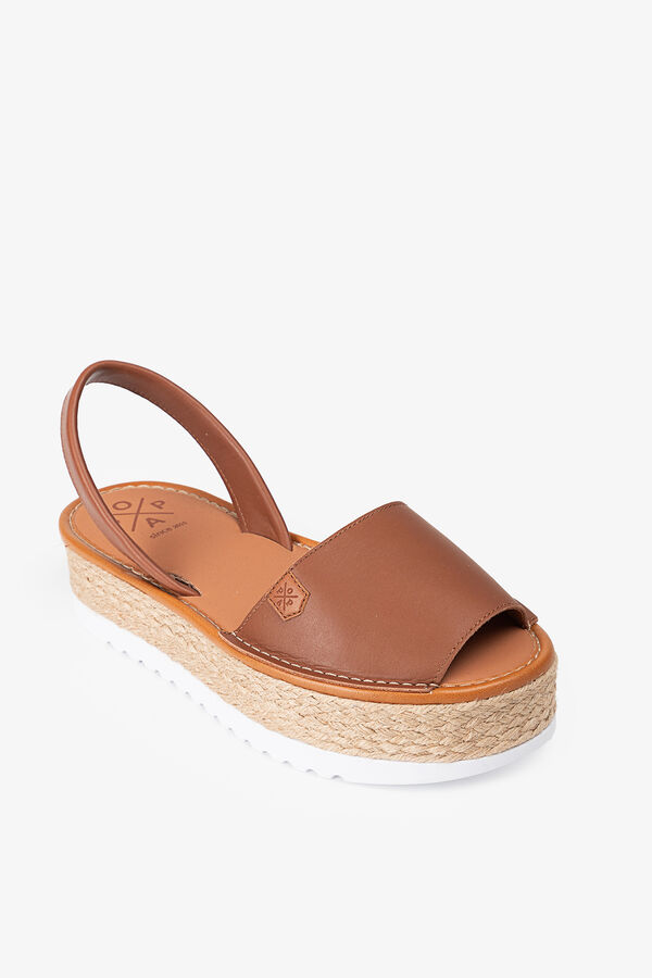 Popa Sandália plataforma cru