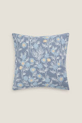 Textura Capa travesseiro bordado flores verde