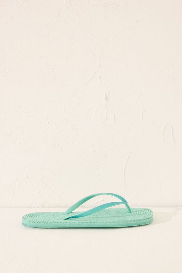 Women'secret Chinelo esparto verde bico quadrado estampado