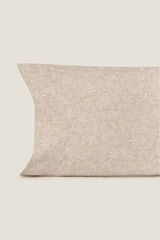 Textura Fronha com estrutura de flores bege