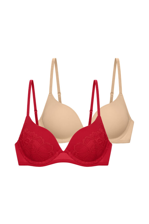Dorina Pack de 2 sutiãs push up vermelho