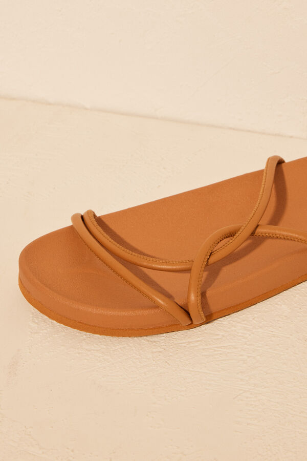 Women'secret Chinelas anat&ocirc;micas efeito estra conforto camel