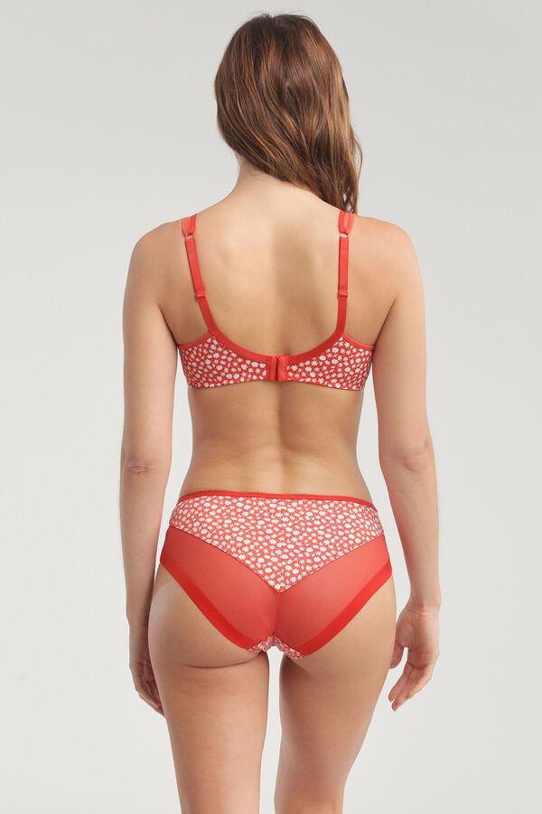 DIM Soutien com aro de grande capacidade Generous com tule estampado