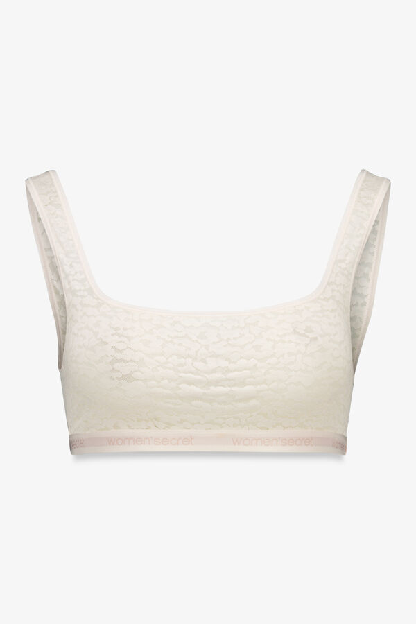 Women'secret Top com estampa animal soutien bege