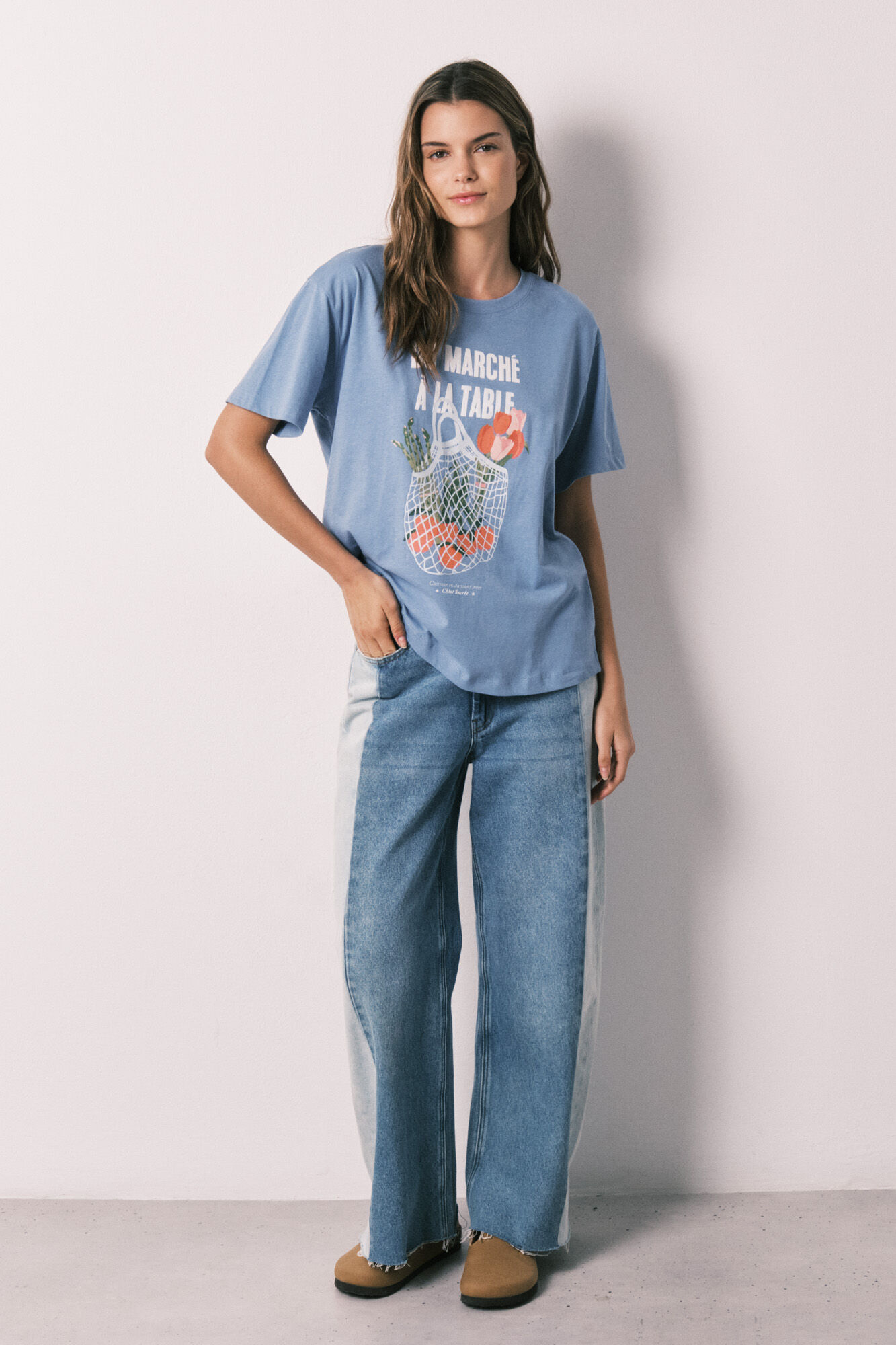 Women'secret T-shirt de manga curta 100% algod&atilde;o azul