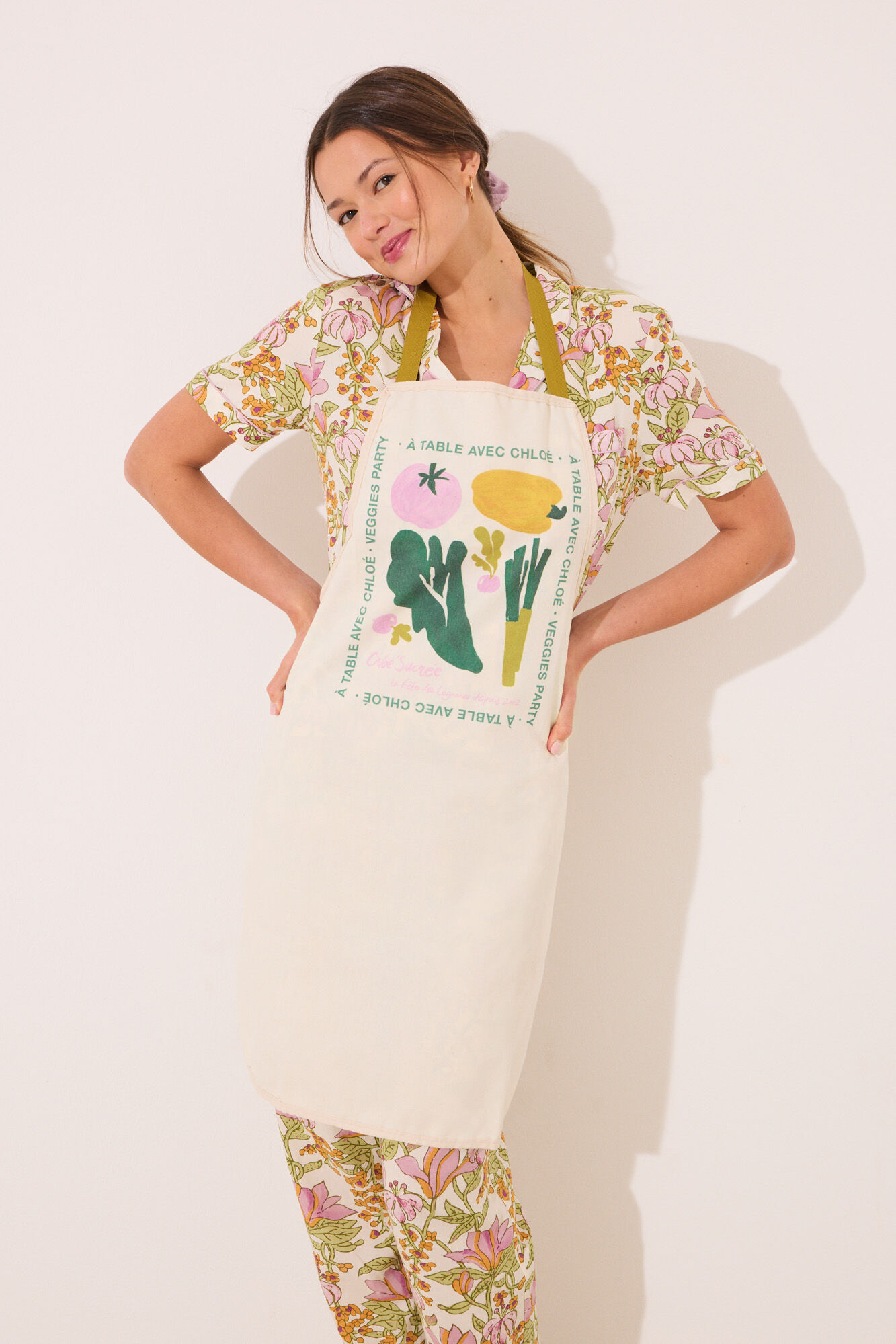 Women'secret Delantal algod&oacute;n print " vegetales"