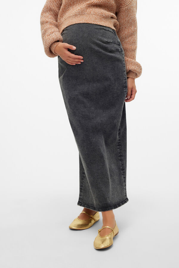 Mamalicious Saia jeans longa maternity  cinzento