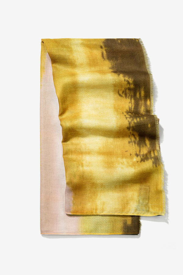 Vilanova Len&ccedil;o retangular com estampa gr&aacute;fica verde