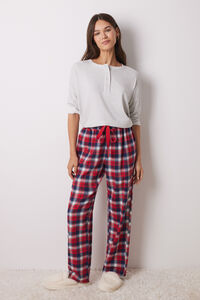 Women'secret Pantal&oacute;n casual 100% algod&oacute;n cuadros