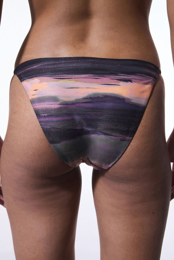 Penti Calcinha de biqu&iacute;ni cl&aacute;ssica com glitter estampado