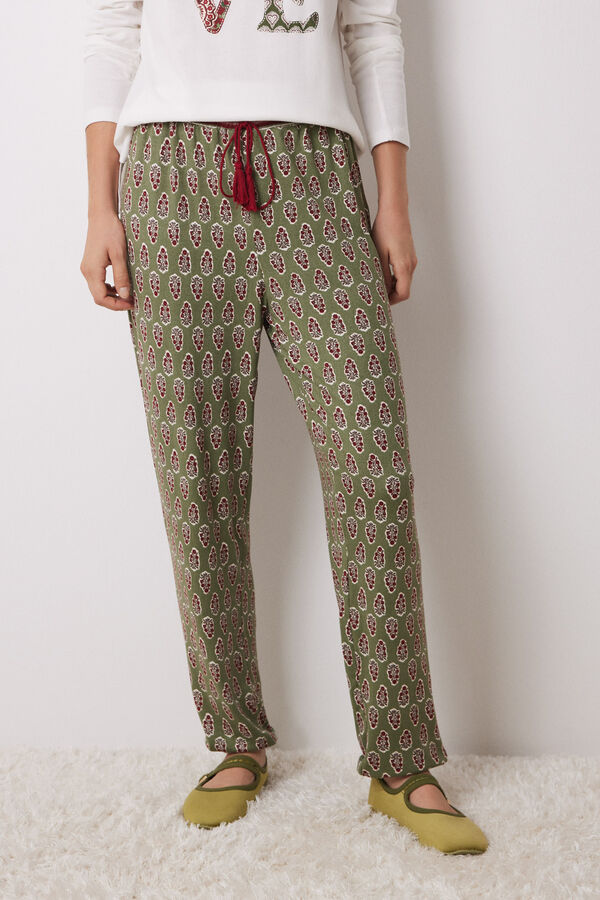 Women'secret Pantal&oacute;n pijama flores s&uacute;per soft estampado