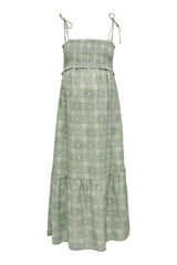 Only Maternity Vestido midi maternity franzido verde