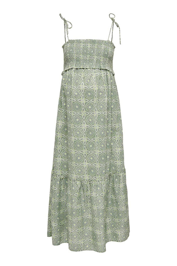 Only Maternity Vestido midi maternity franzido verde