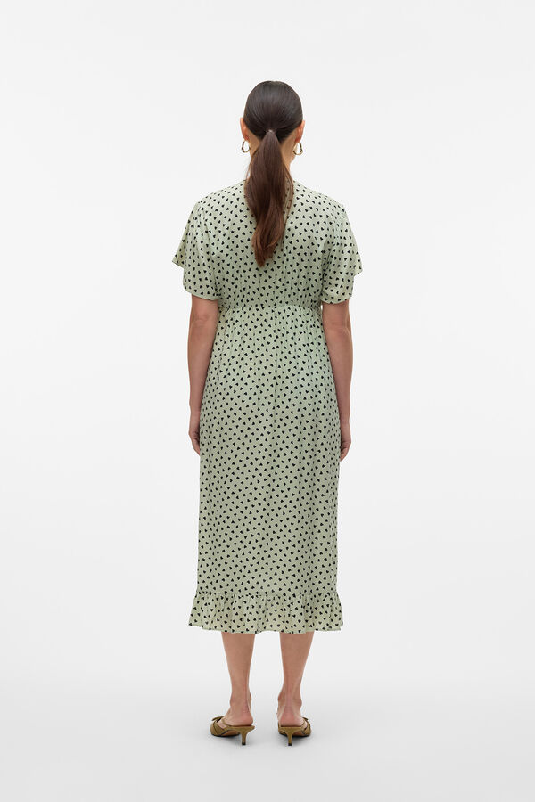 Mamalicious Vestido midi maternity y lactancia verde