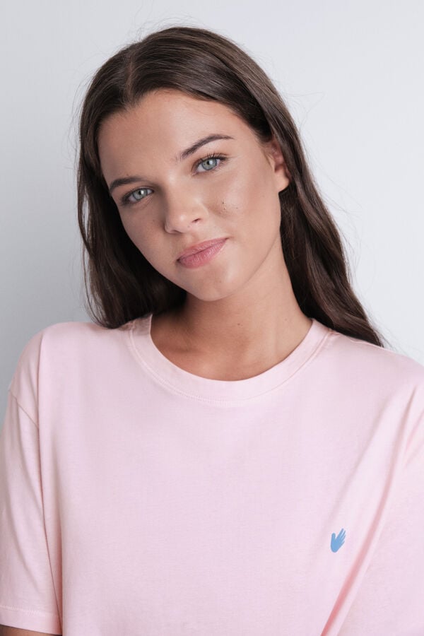 HI&BYE Pijama algod&oacute;n estampado rosa rosa