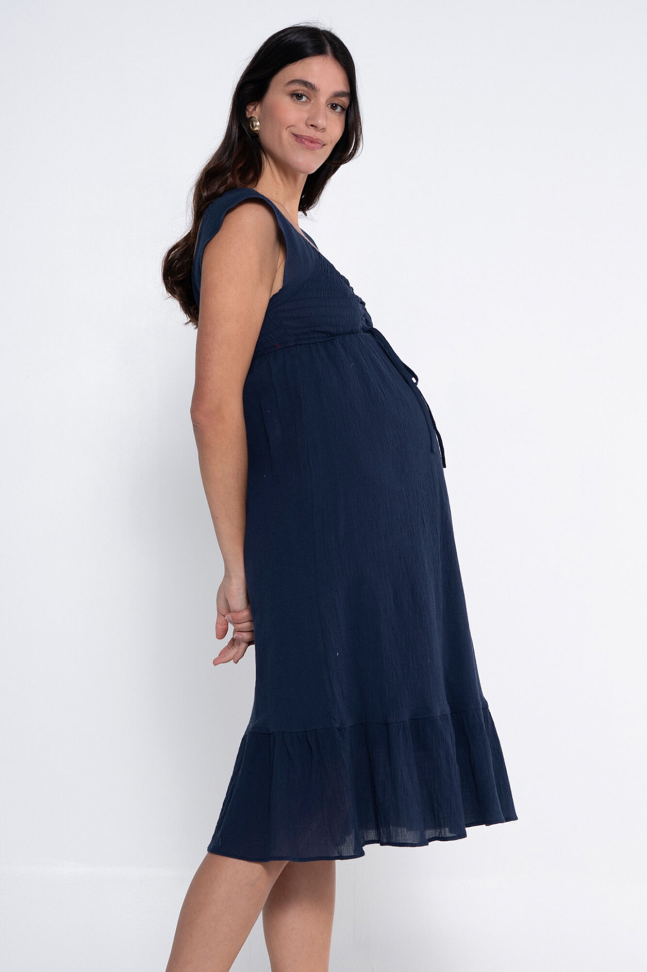 Ohma! Vestido premam&aacute; corto con smock