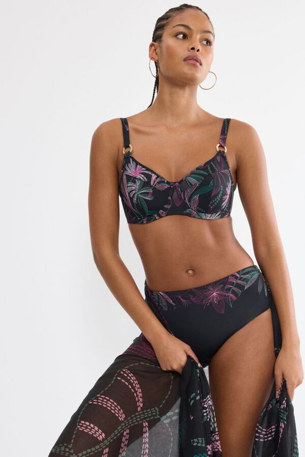Triumph Top biqu&iacute;ni redutor balconette com aro tropical cinzento