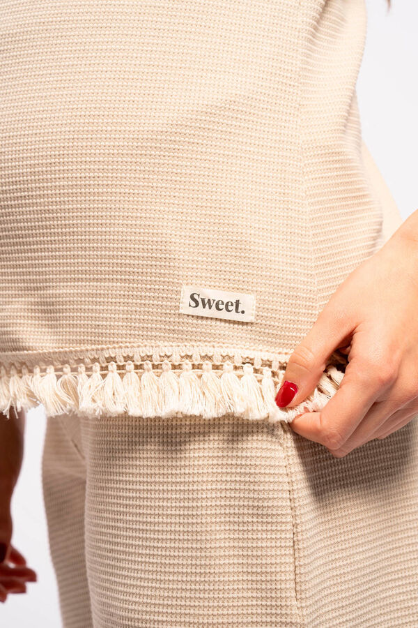 Ohma! Pack home premamá de estructura con flecos beige