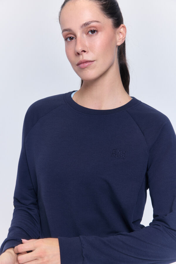 Only Play Sudadera cuello redondo azul