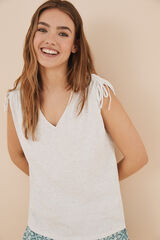 Women'secret Pijama corto 100% algod&oacute;n gris claro gris