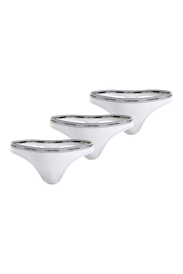 Calvin Klein Pack de 3 Braga tangas de algod&oacute;n con logo estampado