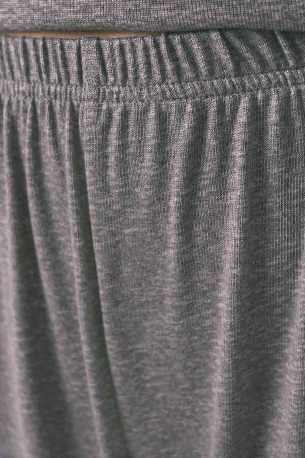 Women'secret Pijama largo punto suave Mickey gris