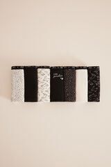 Women'secret Pack 7 bragas algod&oacute;n b&w negro