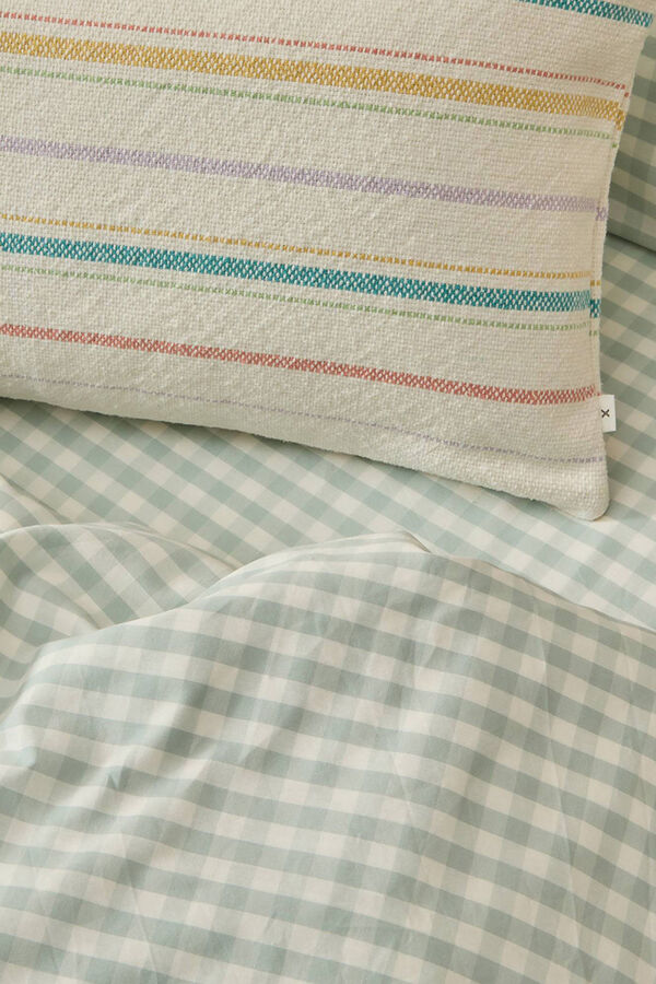 Textura Capa de edredom xadrez azul