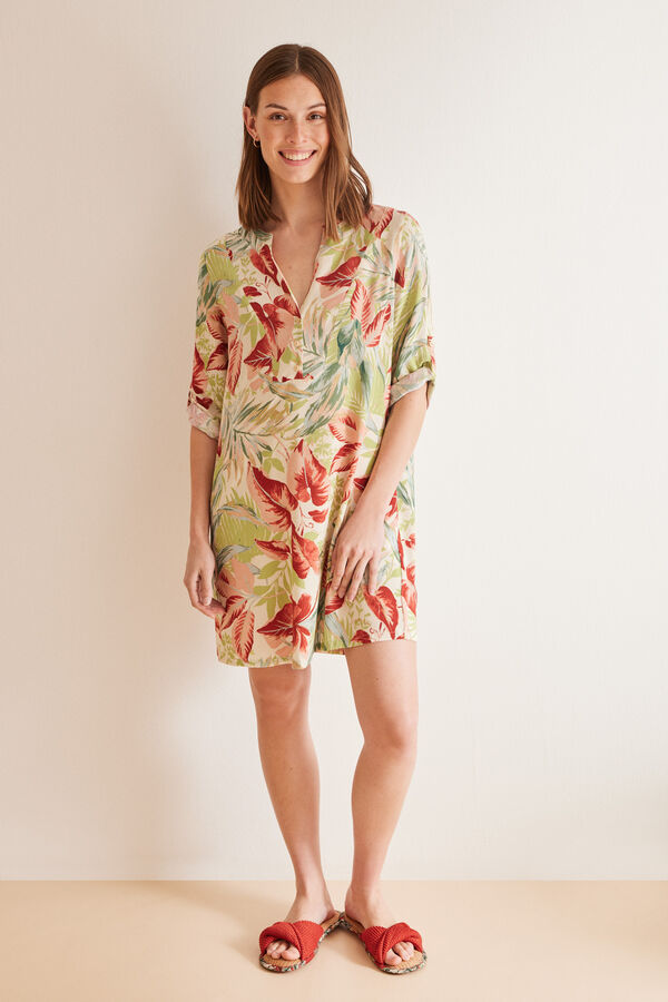 Women'secret Camisola playa estampado tropical estampado