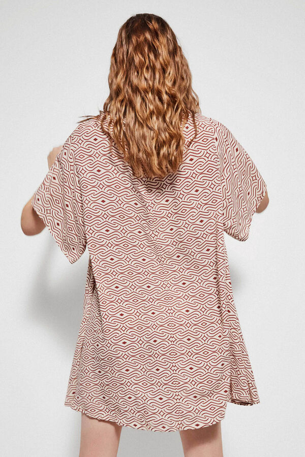 Gisela Cafet&atilde; estampado. branco