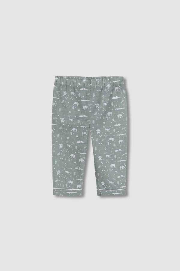 Gocco Pijama estampado gola peter pan  azul