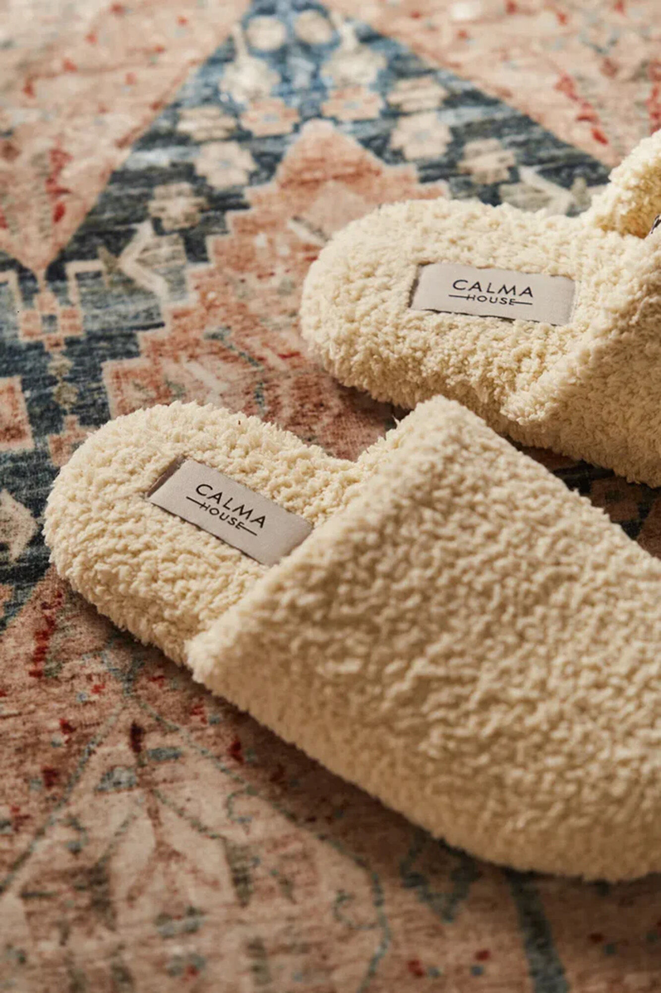 Calma House Chinelos da casa Ecru