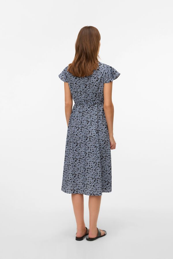 Mamalicious Vestido midi maternity y lactancia azul