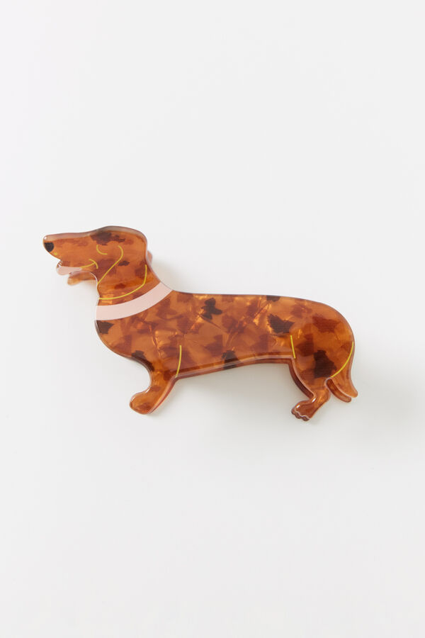 Women'secret Mola de cabelo de c&atilde;o-salsicha branco