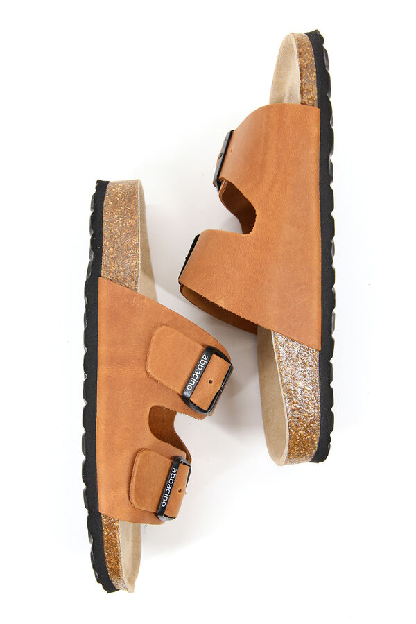 Abbacino Abbacino Sandália de Pele Rasa de Mulher cru