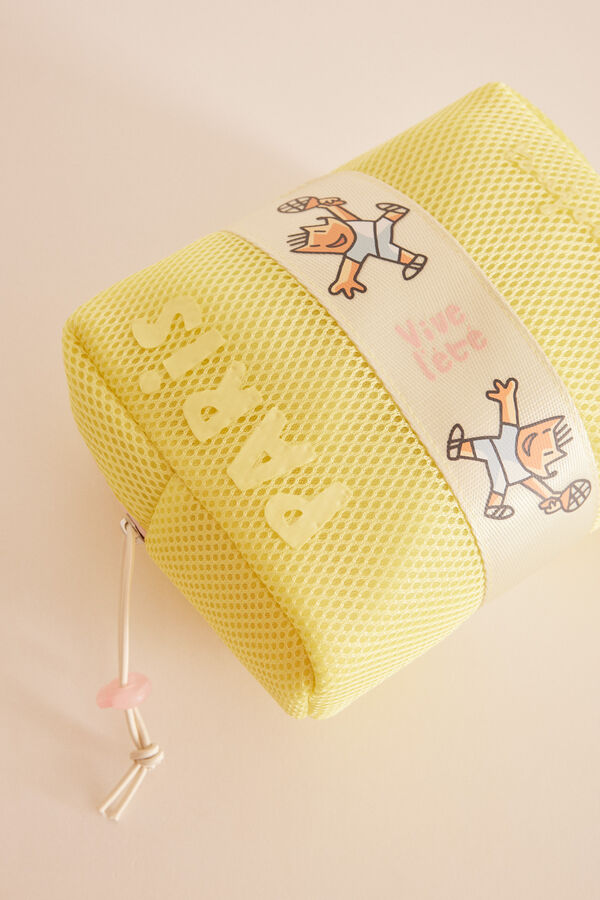 Women'secret Neceser peque&ntilde;o amarillo Cobi estampado