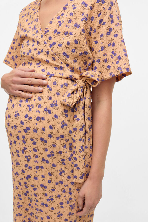 Mamalicious Vestido midi maternity y lactancia rosa