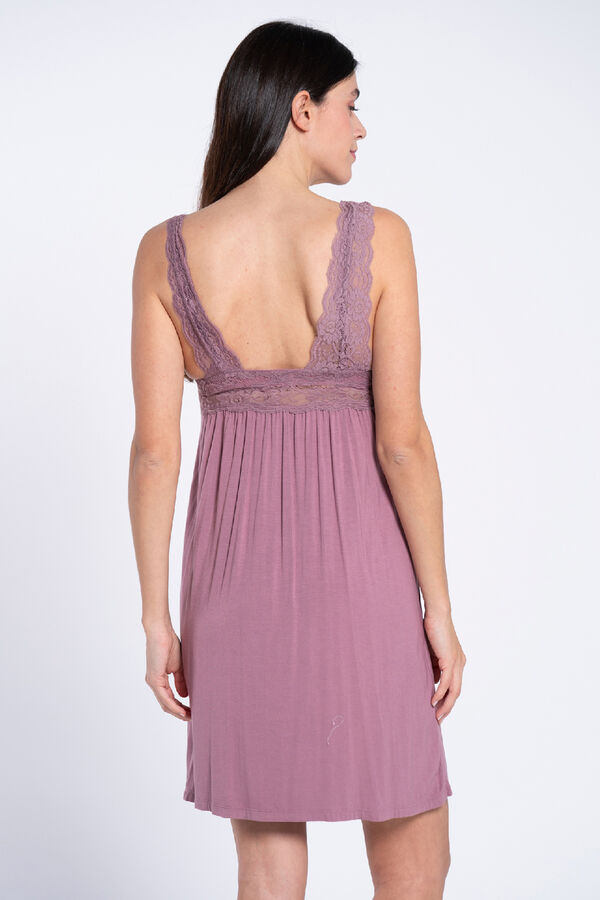 Ohma! Camis&oacute;n lencero con encaje&nbsp;premam&aacute; morado/lila