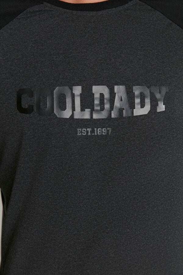 Trendyol Conjunto pijama largo negro "Cooldaddy" estampado