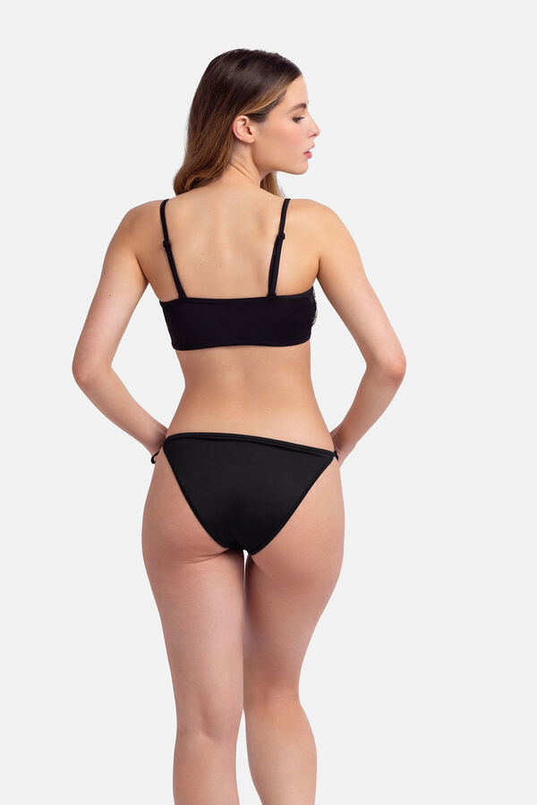 Dorina Top de bikini bandeau crochet negro negro