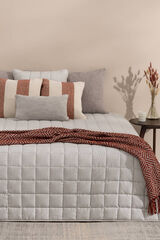 Textura Colcha algodão reversível. Cama 180-200 cm. vermelho