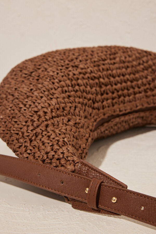 Women'secret Saco ombro r&aacute;fia marr&oacute;n castanho