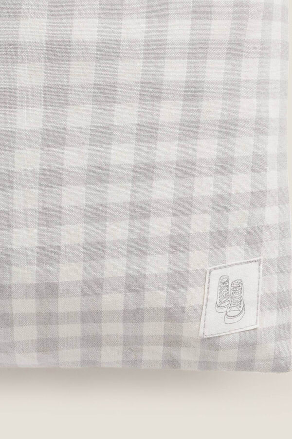 Textura Bolsa de cuadros vichy gris