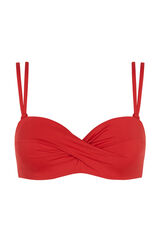 Women'secret Top bikini bandeau cruce rojo rojo