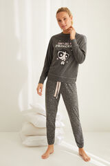 Womensecret Pijama manga larga Supernenas gris